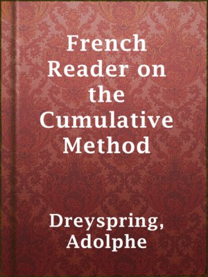 cover image of French Reader on the Cumulative Method